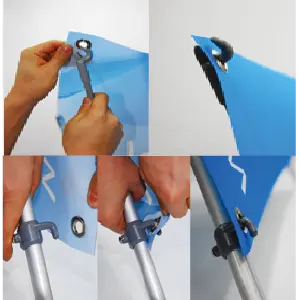 屋内用バナースタンドの組み立て方：２