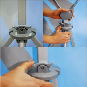 屋内用バナースタンドの組み立て方：２