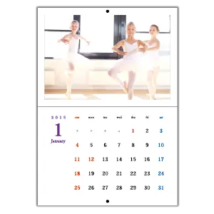 カレンダー:1ケ月綴り