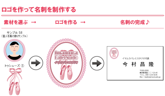 名刺の制作例｜ロゴも制作